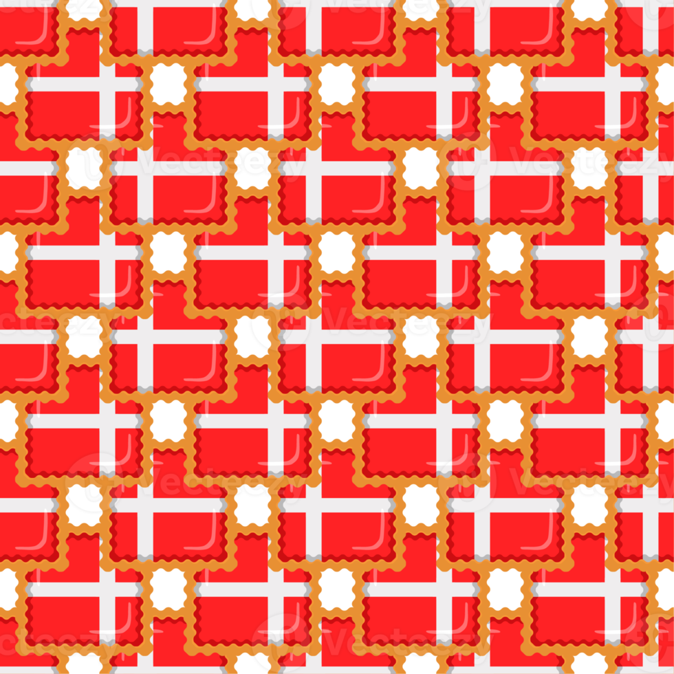 Pattern cookie with flag country Denmark in tasty biscuit png