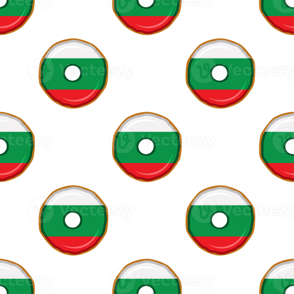 Pattern cookie with flag country Bulgaria in tasty biscuit png