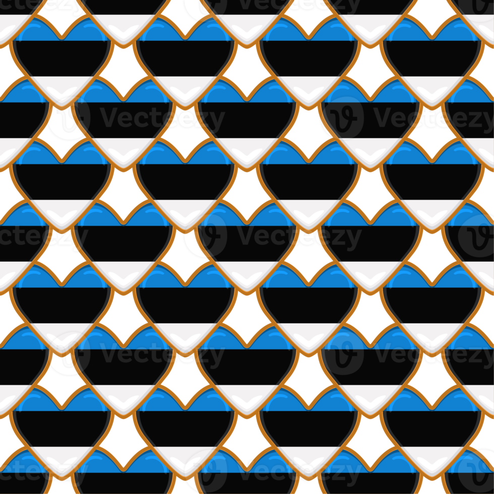 Pattern cookie with flag country Estonia in tasty biscuit png