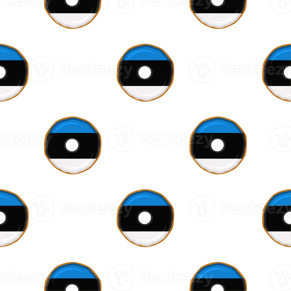 Pattern cookie with flag country Estonia in tasty biscuit png
