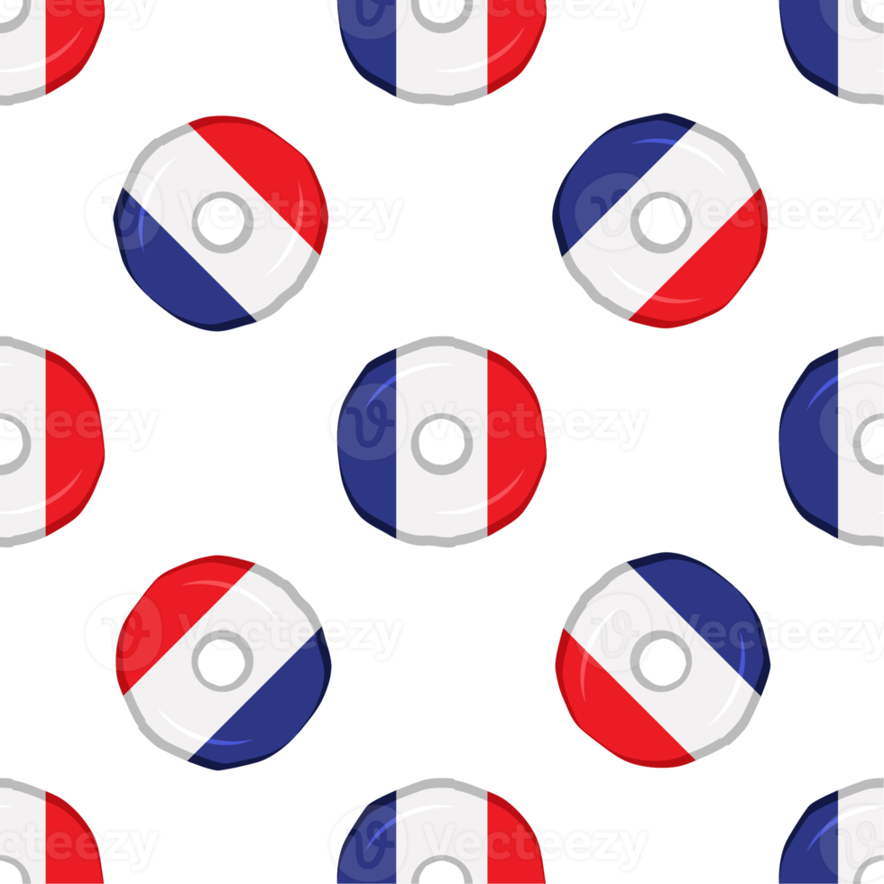 Pattern cookie with flag country France in tasty biscuit png