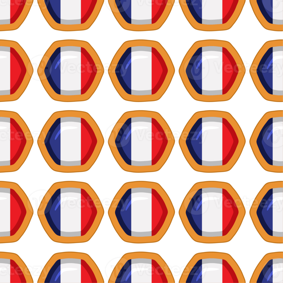 modèle biscuit avec drapeau pays France dans savoureux biscuit png