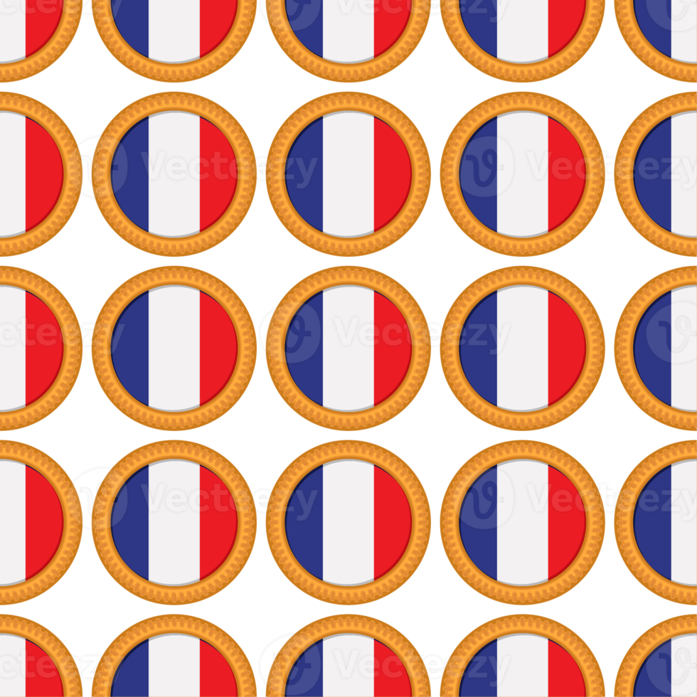 patroon koekje met vlag land Frankrijk in smakelijk biscuit png