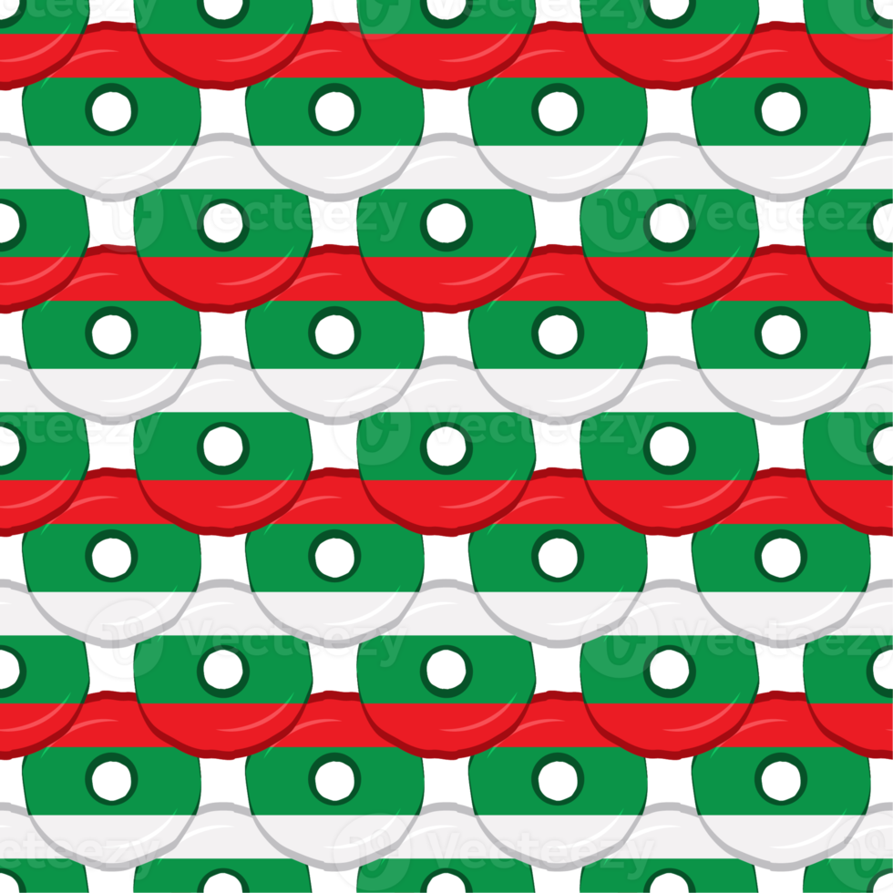 Pattern cookie with flag country Bulgaria in tasty biscuit png