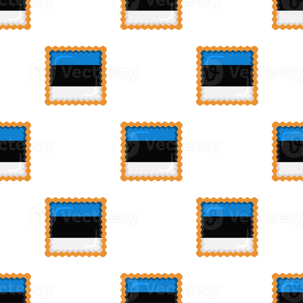 Pattern cookie with flag country Estonia in tasty biscuit png