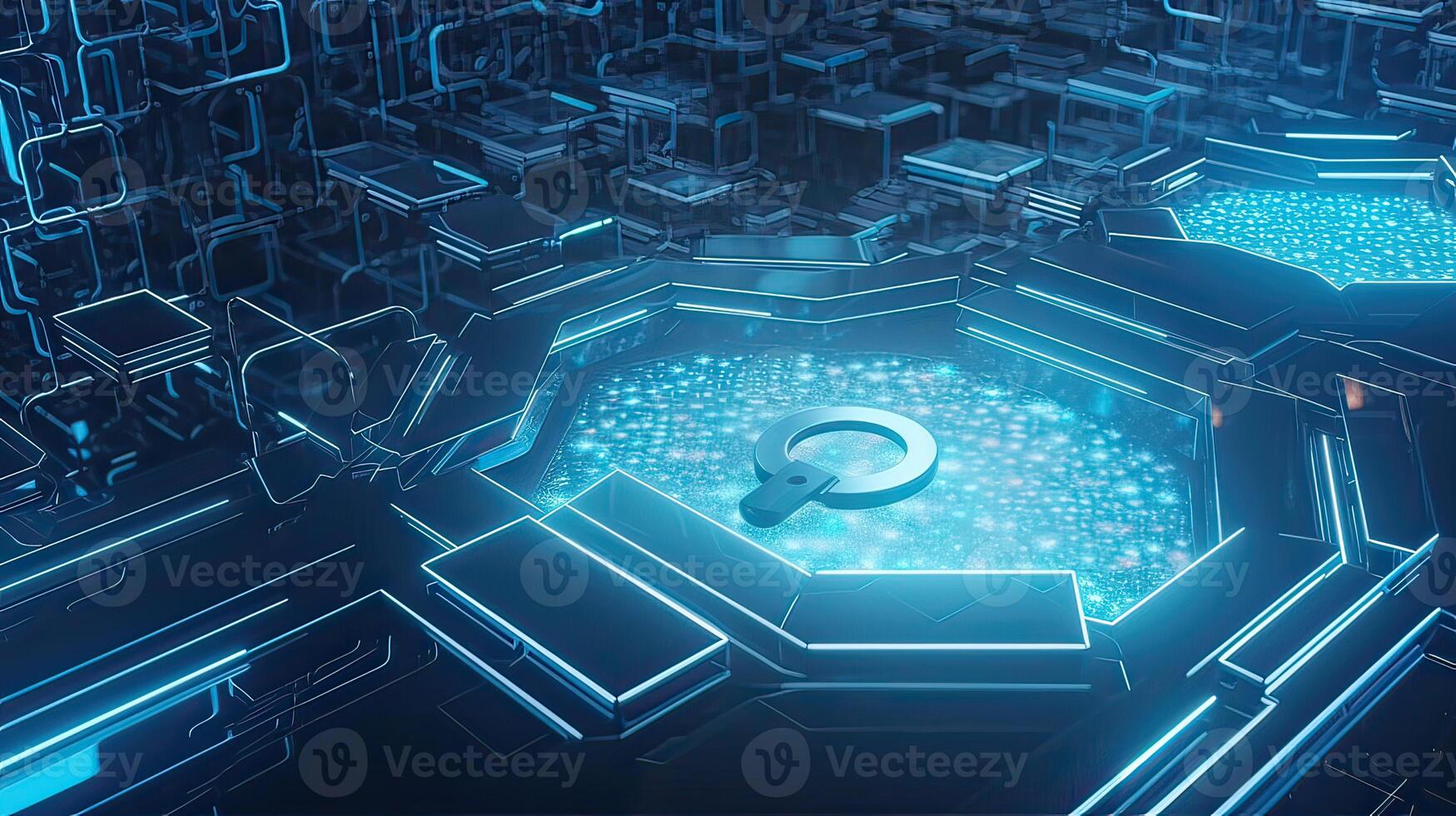Data tunnel journey. Loopable animation. Futuristic abstract background. Motion graphic for abstract data center, server, internet, speed. Transmission of digital. . photo