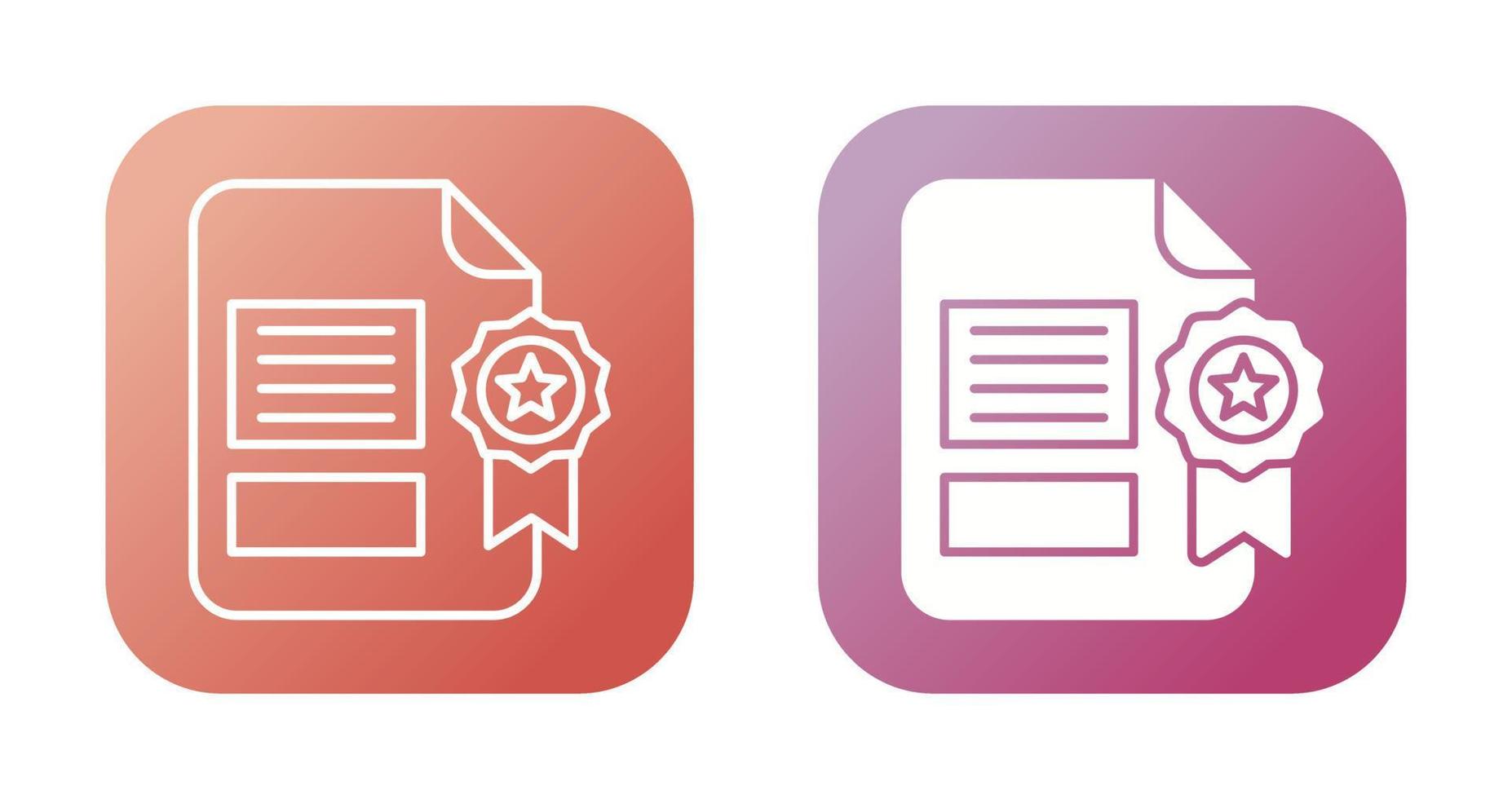 Certificate Vector Icon