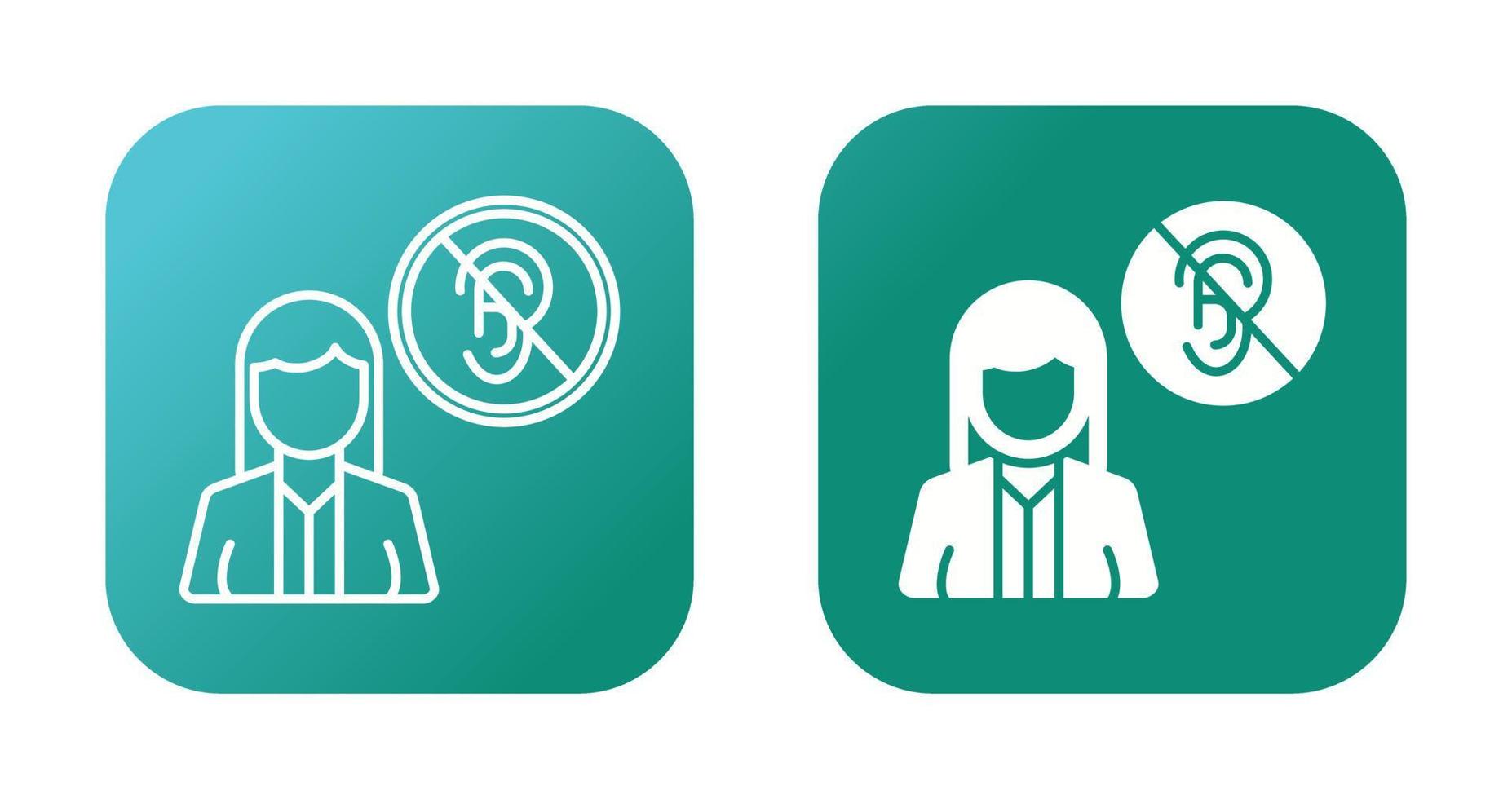 Deaf Vector Icon