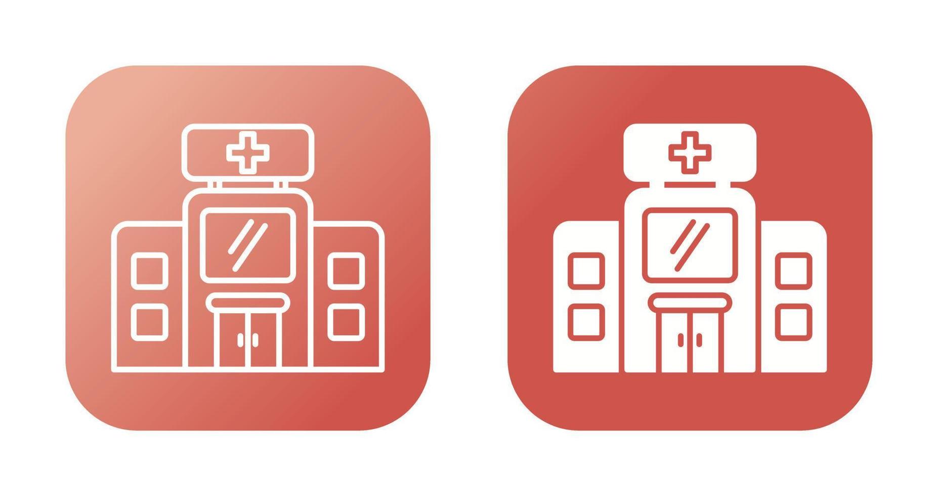 icono de vector de hospital