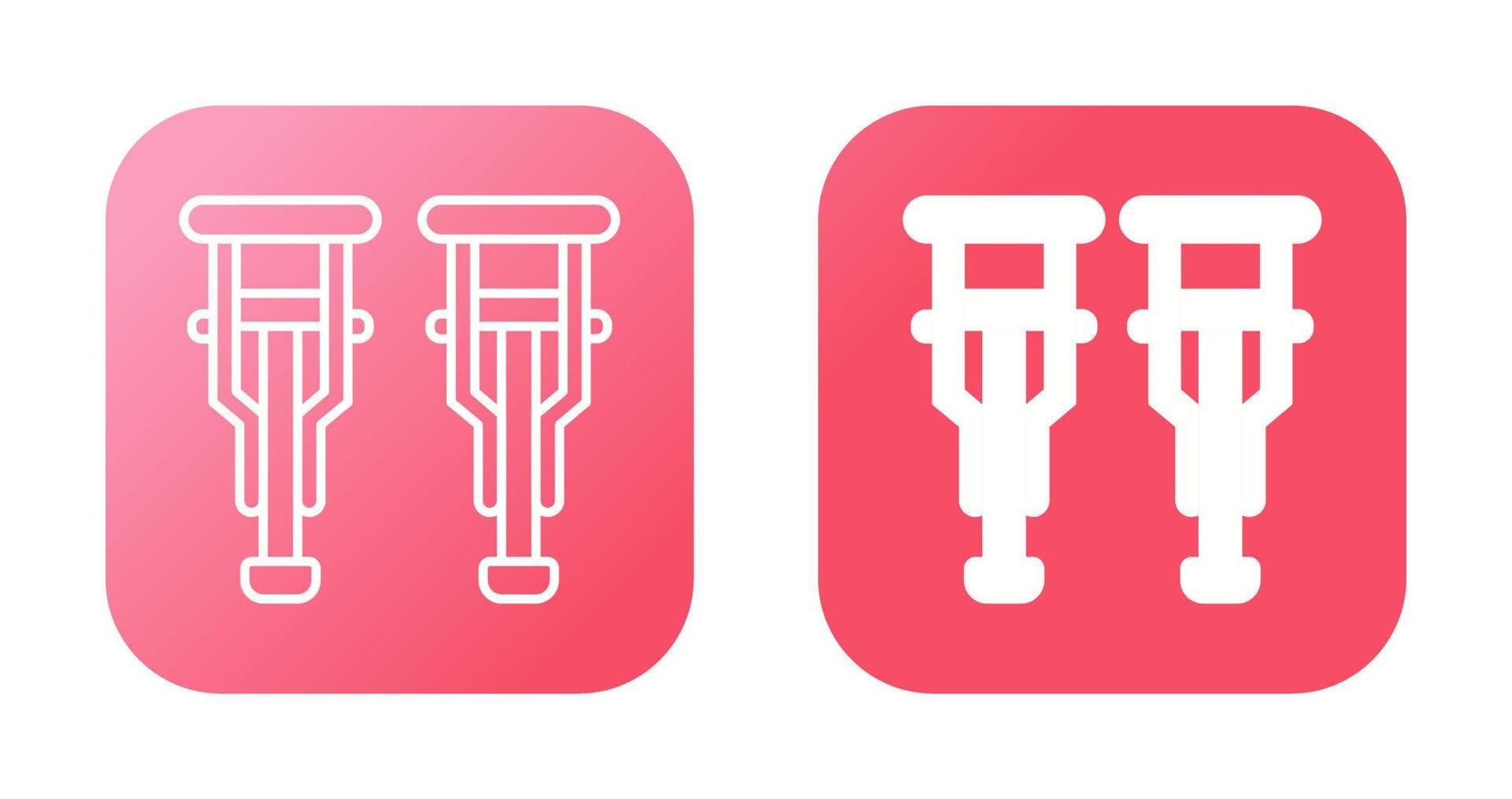 Crutches Vector Icon
