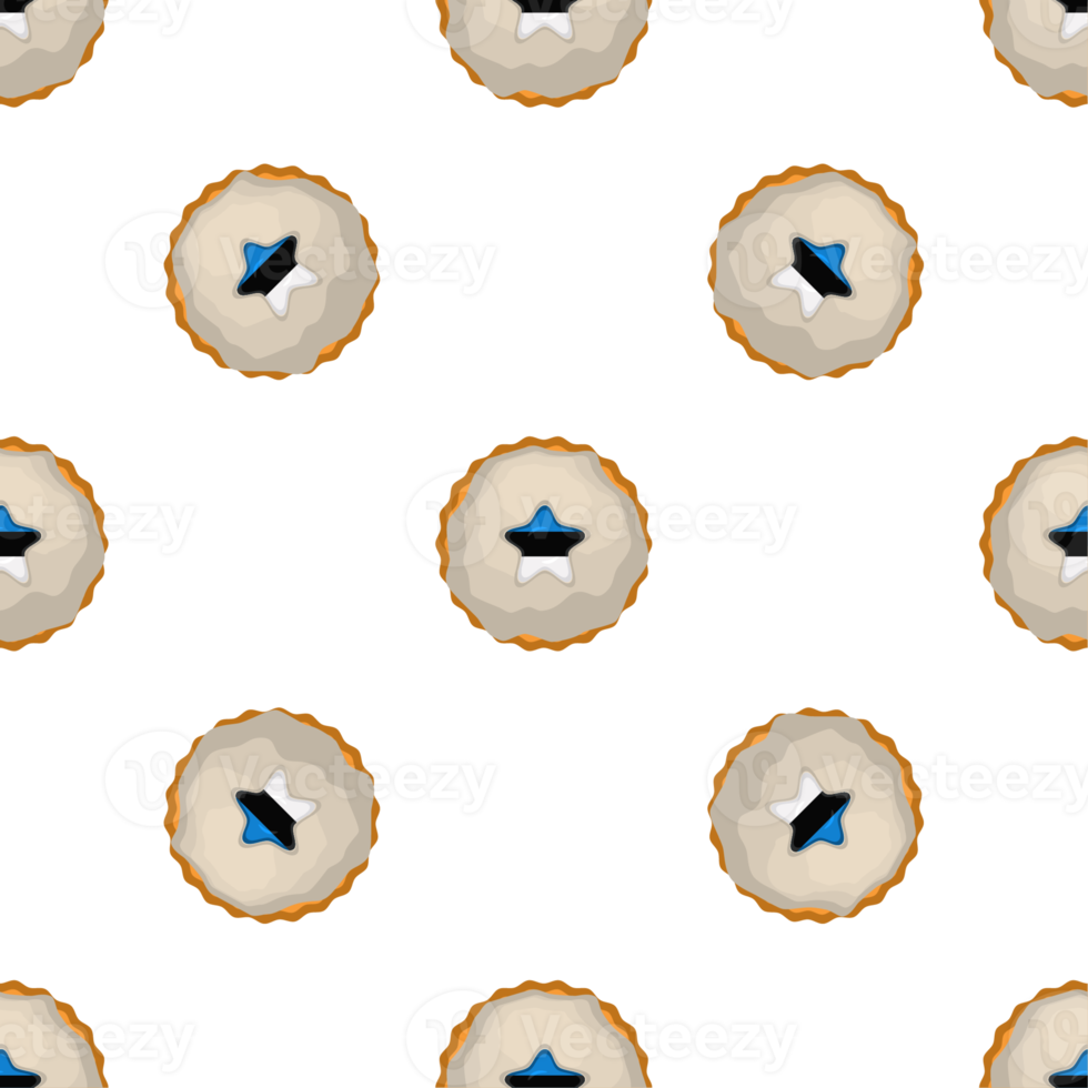 Pattern cookie with flag country Estonia in tasty biscuit png