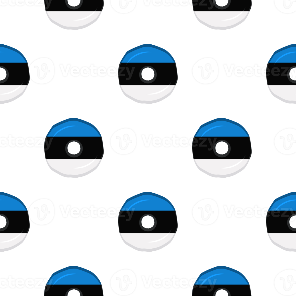 Pattern cookie with flag country Estonia in tasty biscuit png