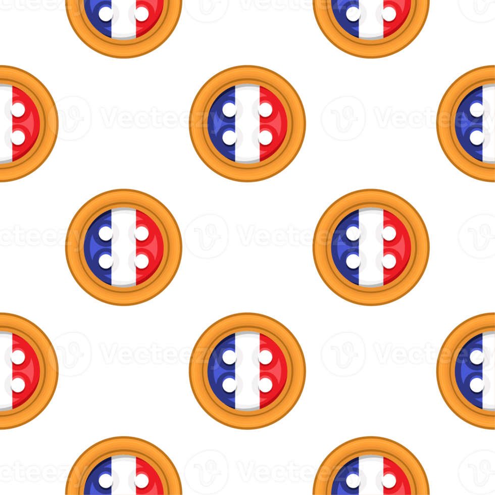 Pattern cookie with flag country France in tasty biscuit png
