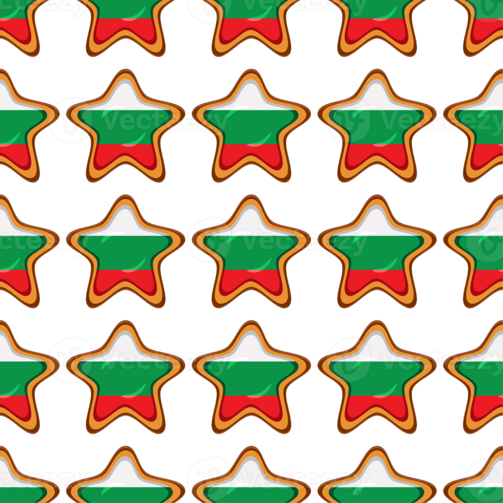 Pattern cookie with flag country Bulgaria in tasty biscuit png