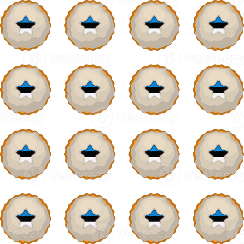 patroon koekje met vlag land Estland in smakelijk biscuit png