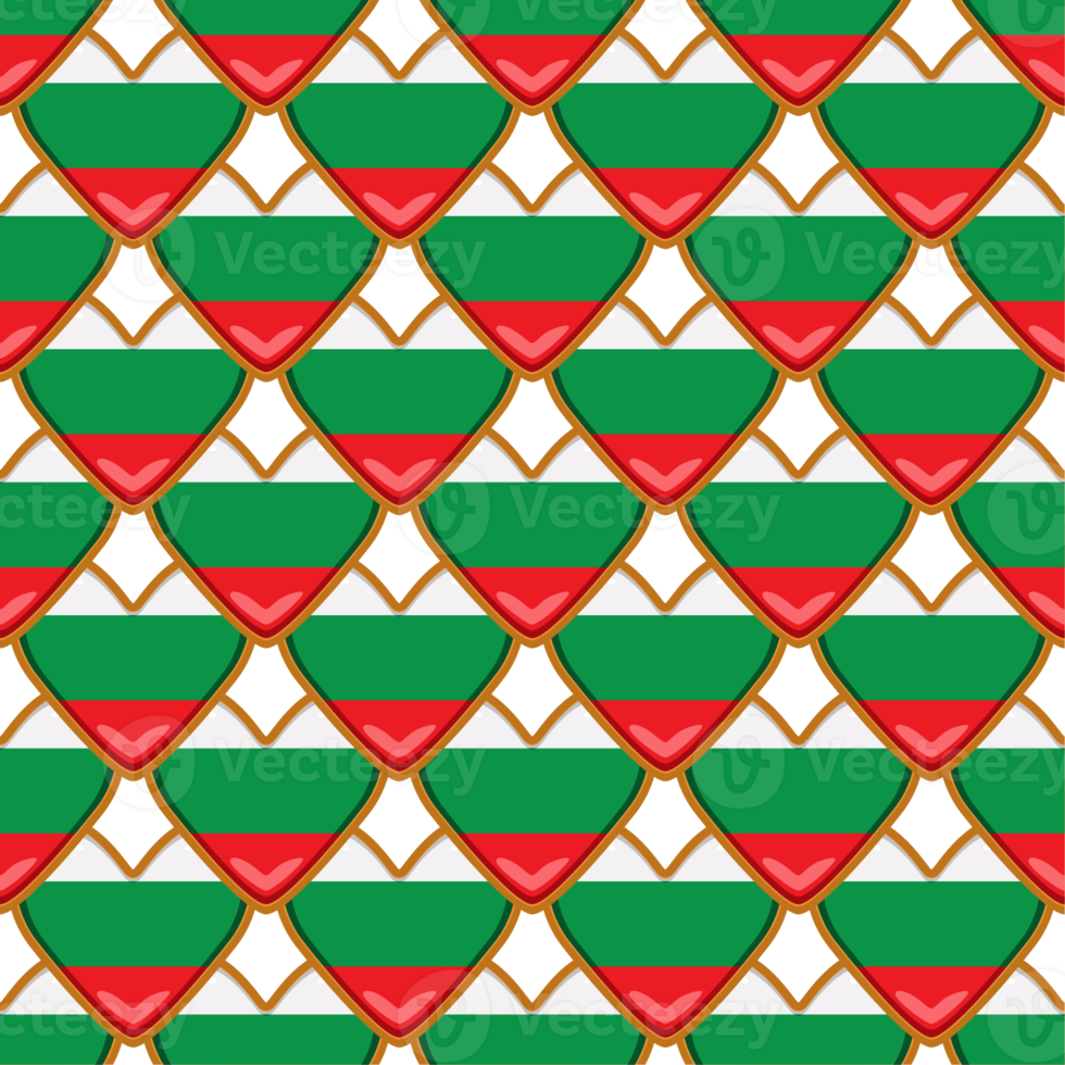 Pattern cookie with flag country Bulgaria in tasty biscuit png