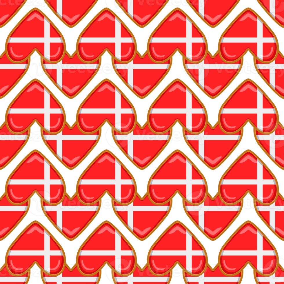 Pattern cookie with flag country Denmark in tasty biscuit png