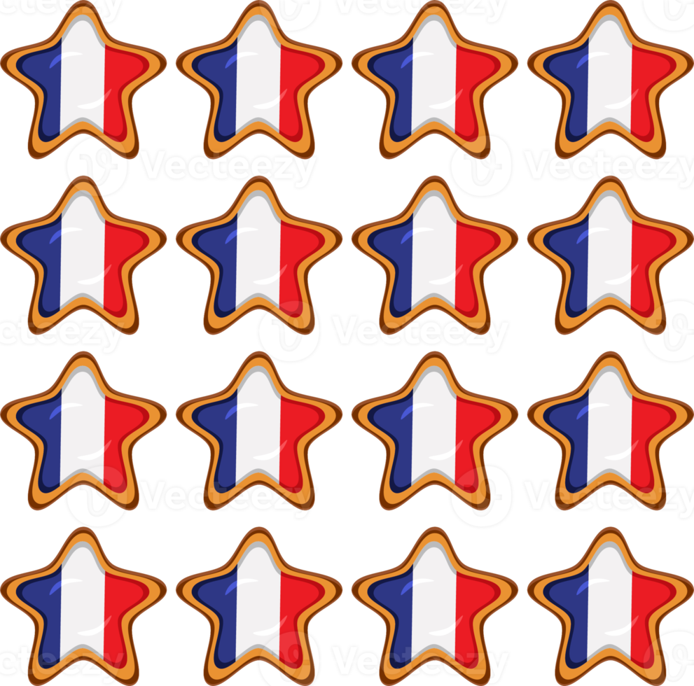 Muster Plätzchen mit Flagge Land Frankreich im lecker Keks png