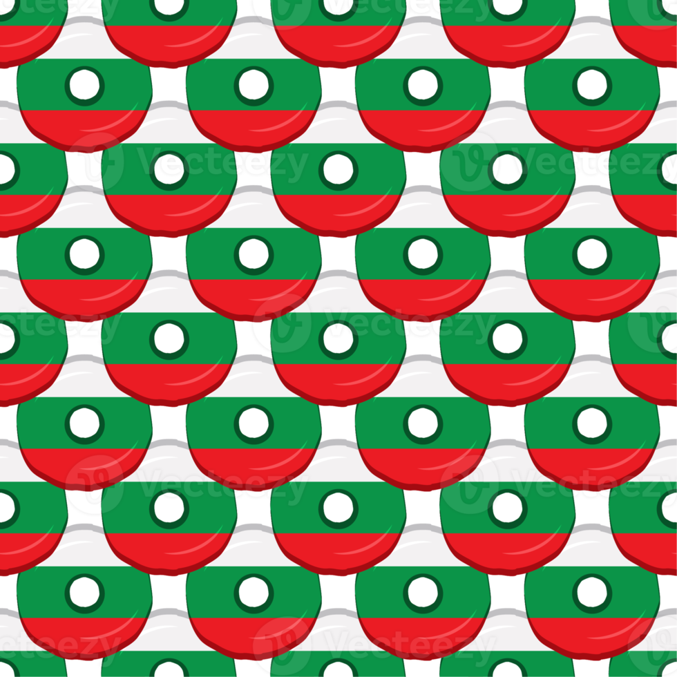 Pattern cookie with flag country Bulgaria in tasty biscuit png
