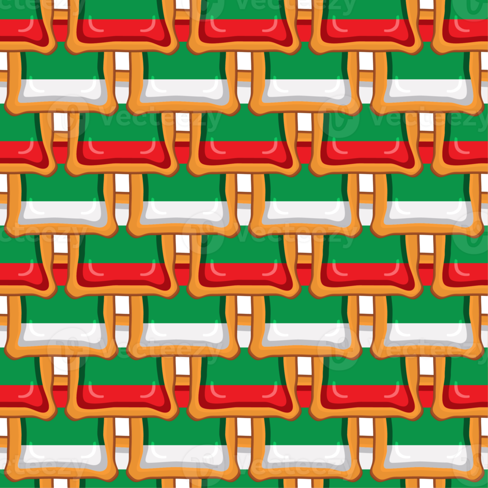 Pattern cookie with flag country Bulgaria in tasty biscuit png