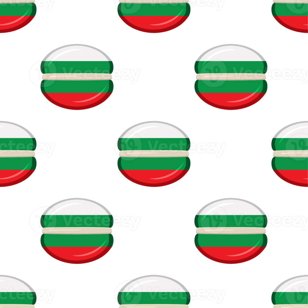 Pattern cookie with flag country Bulgaria in tasty biscuit png