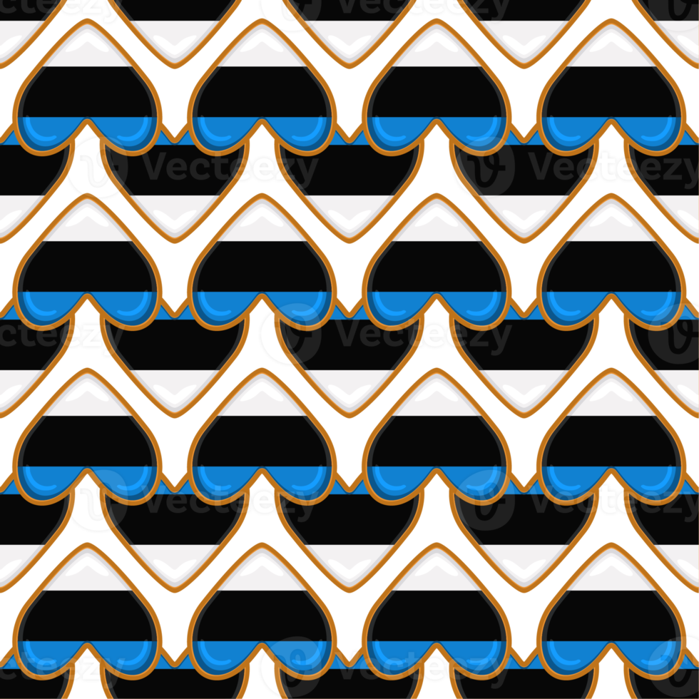 Pattern cookie with flag country Estonia in tasty biscuit png