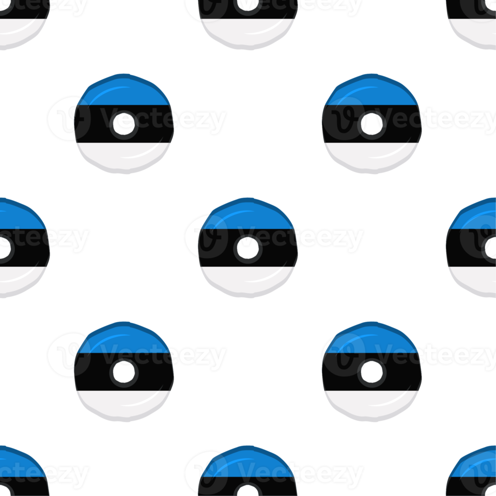 Pattern cookie with flag country Estonia in tasty biscuit png