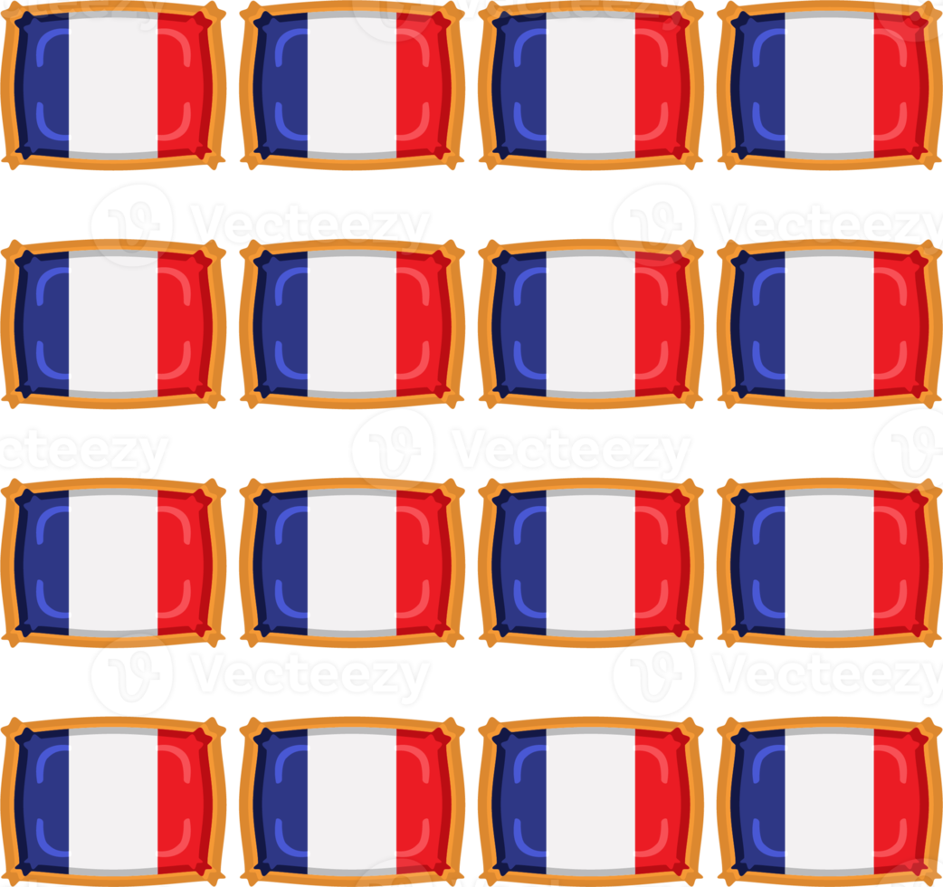 Muster Plätzchen mit Flagge Land Frankreich im lecker Keks png