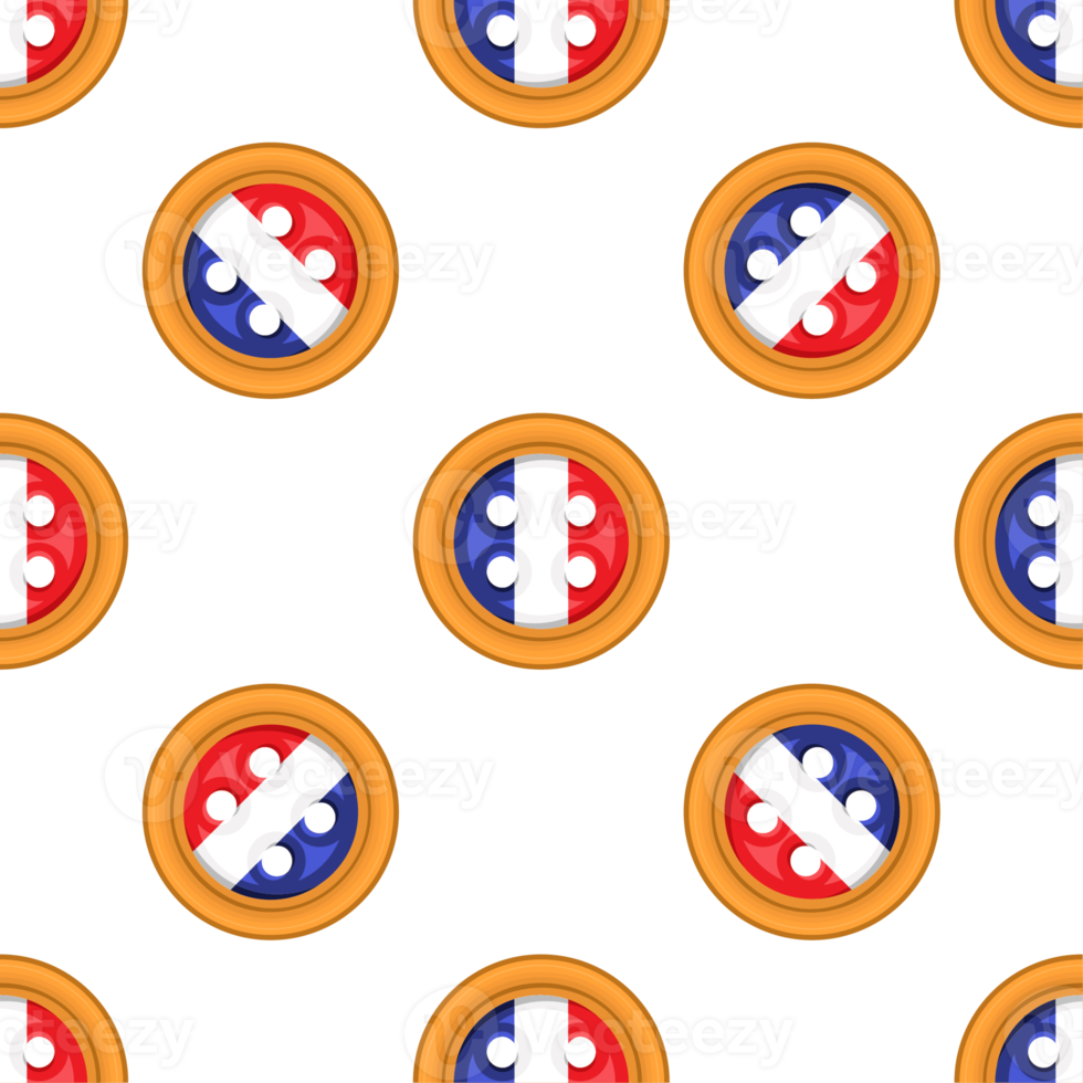 Pattern cookie with flag country France in tasty biscuit png