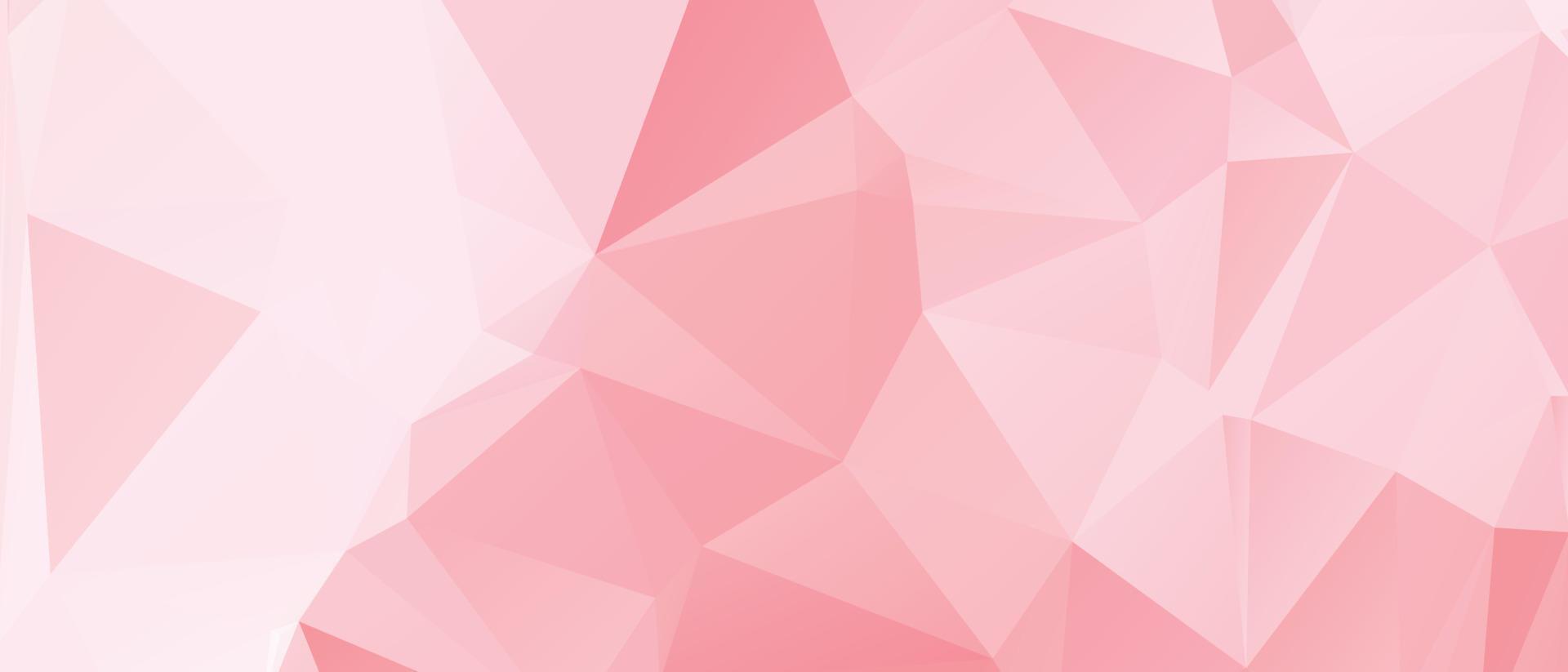 Abstract Pink Color Polygon Background Design, Abstract Geometric Origami Style With Gradient. Presentation,Website, Backdrop, Cover,Banner,Pattern Template vector