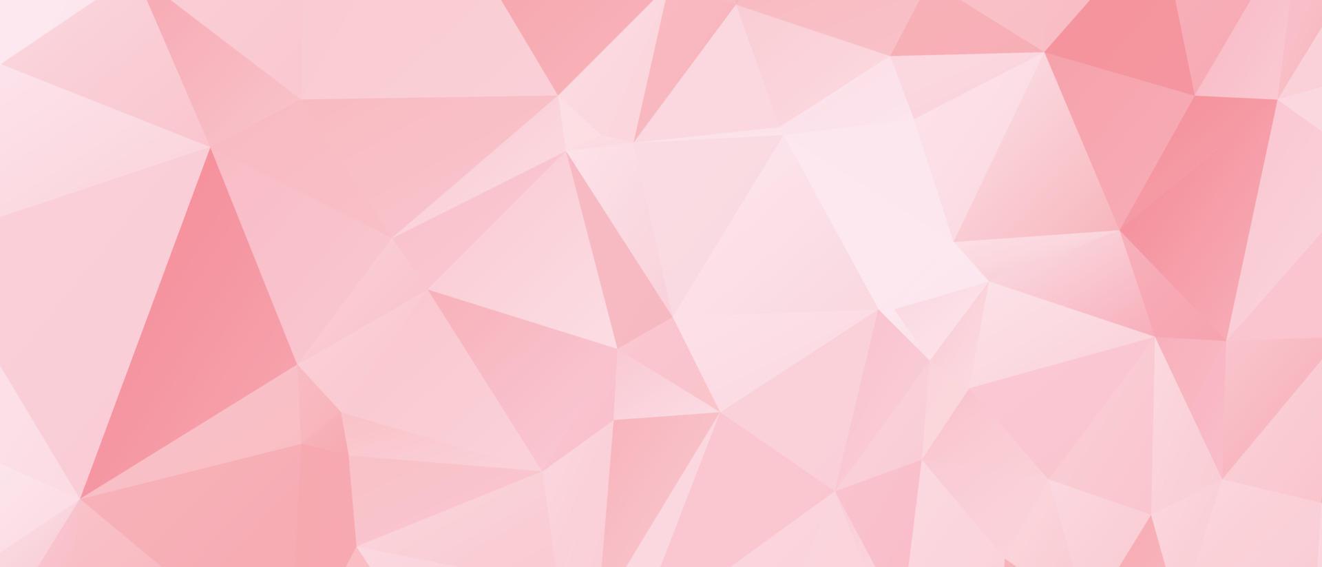 Abstract Pink Color Polygon Background Design, Abstract Geometric Origami Style With Gradient. Presentation,Website, Backdrop, Cover,Banner,Pattern Template vector