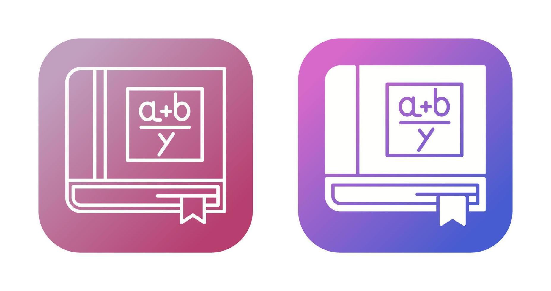 Algebra Book Vector Icon