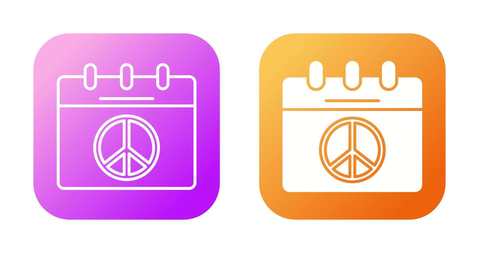 Peace Calendar Vector Icon