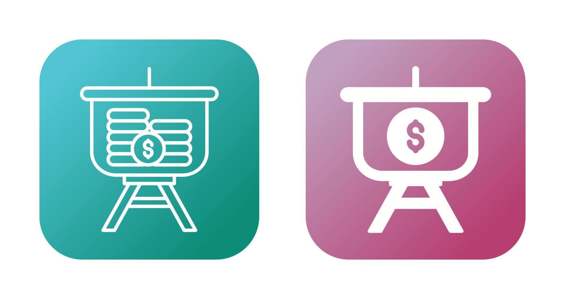 Dollar Presentation Vector Icon