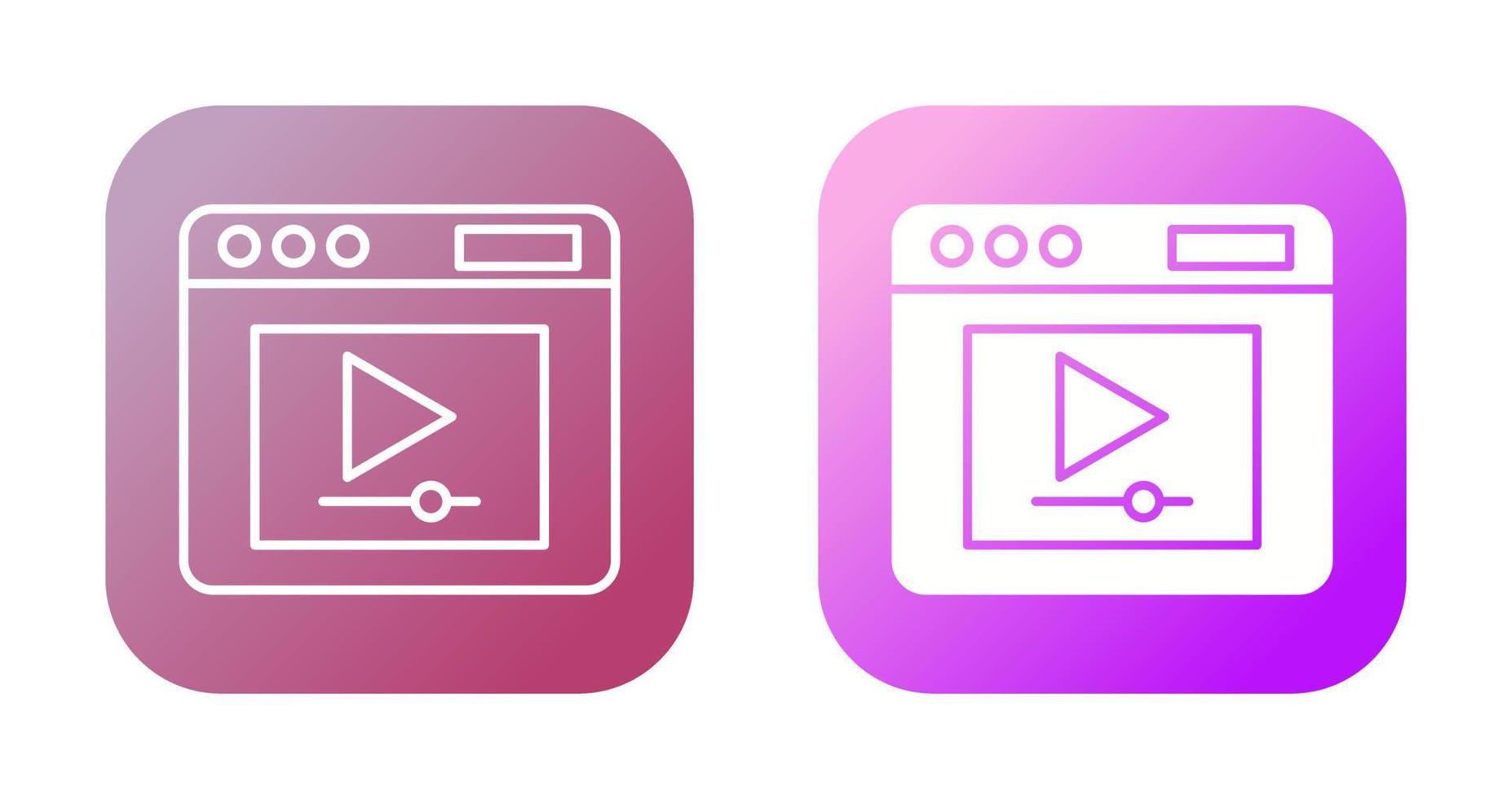 Video Player Vector Icon