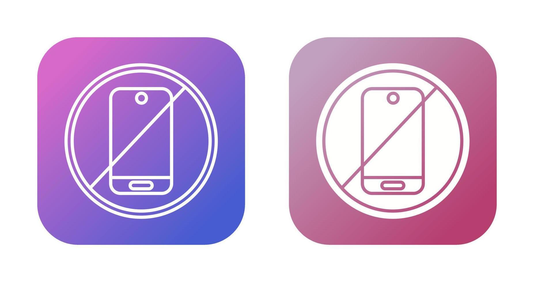 No Phone Vector Icon