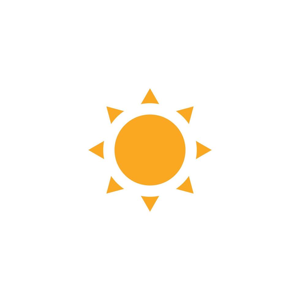 icono de vector de logotipo de ilustración de sol