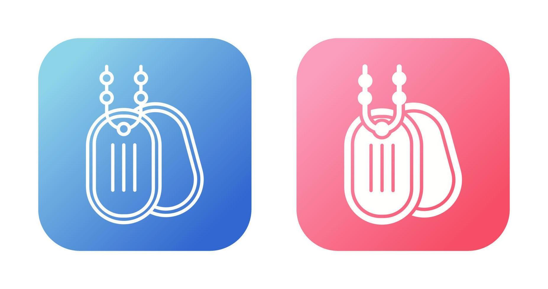 Army Dog Tag Vector Icon