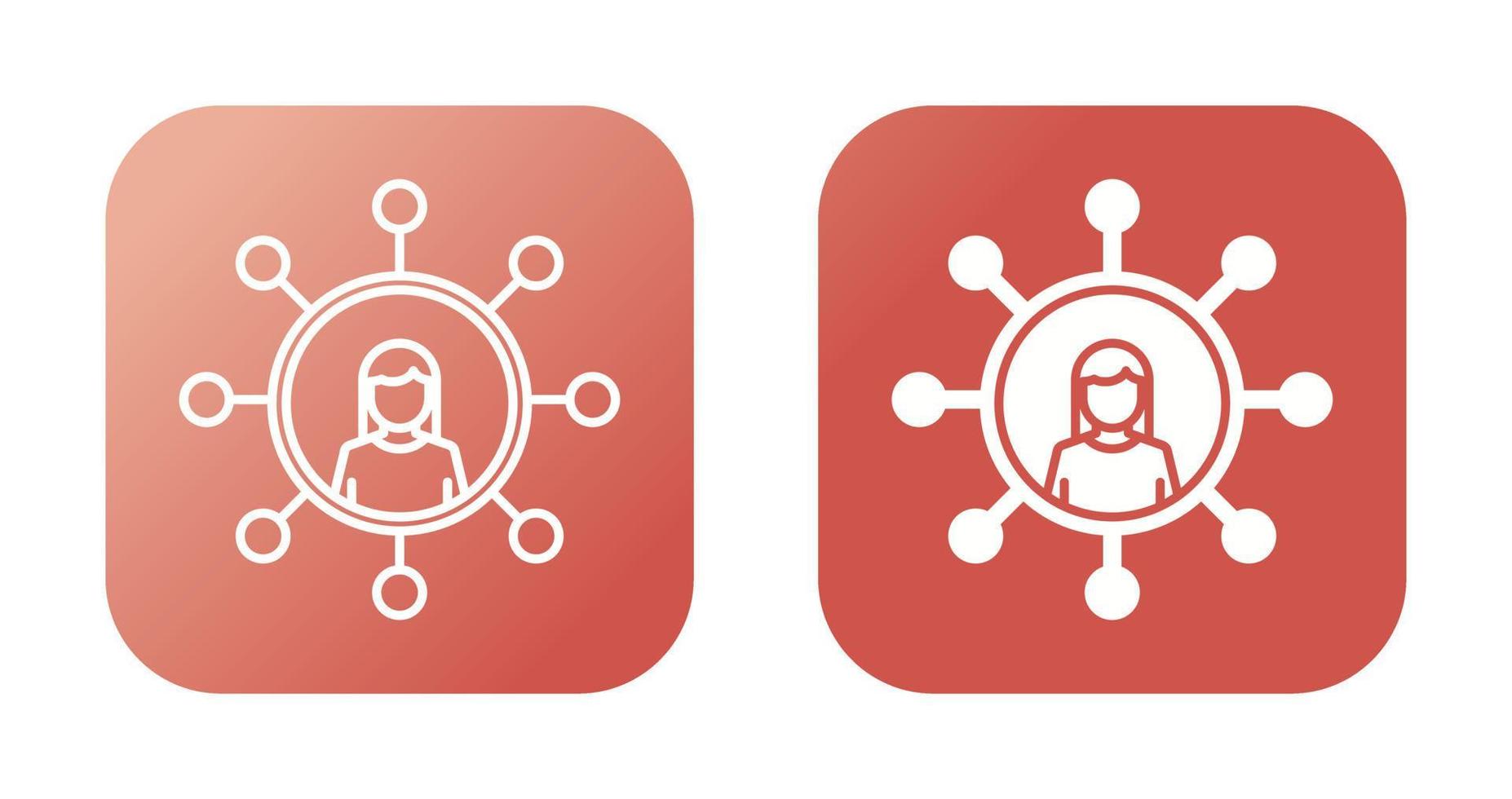 Personal Network Vector Icon