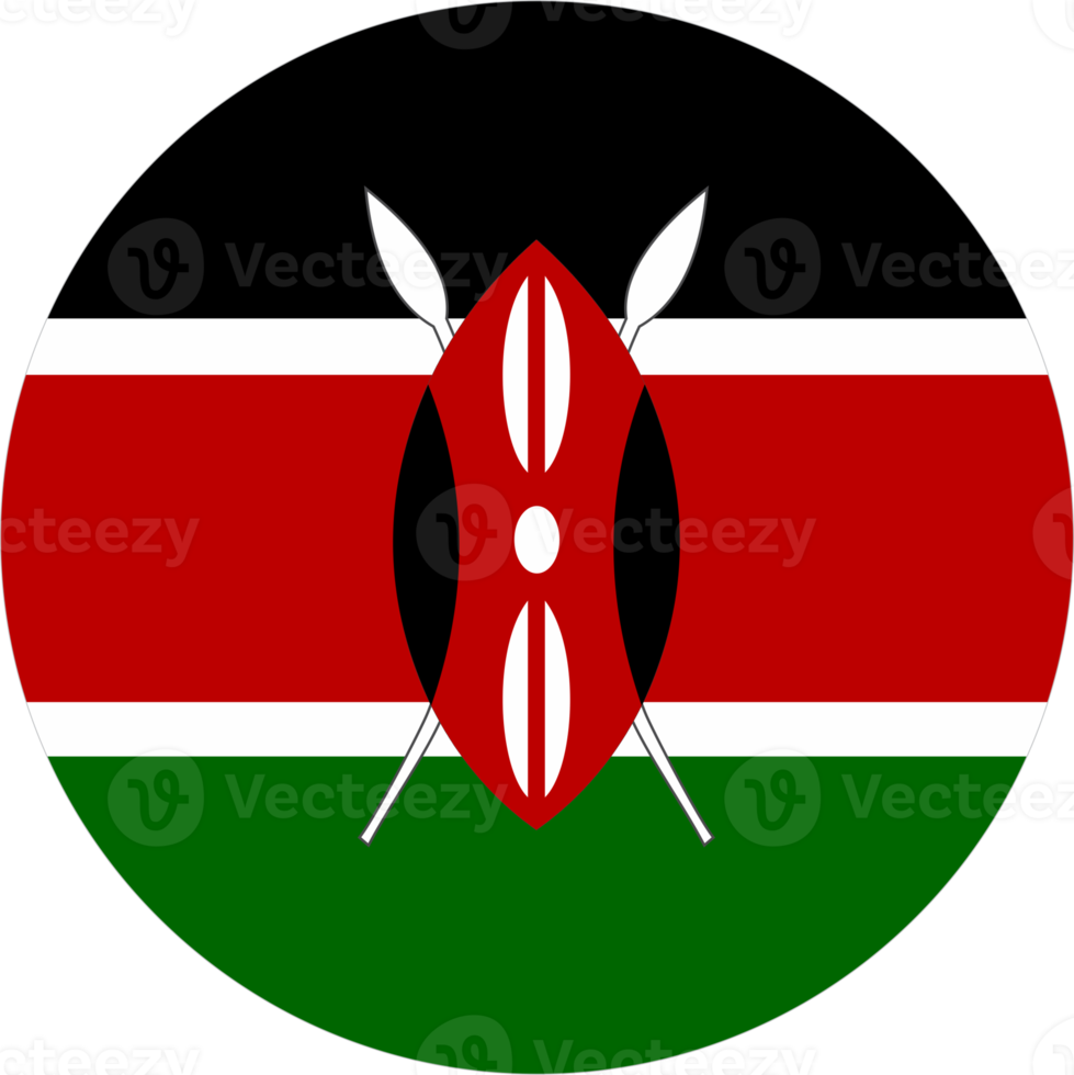 Kenya flag round shape PNG