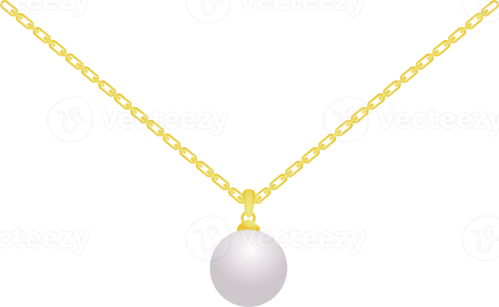 or Collier perle chaîne png