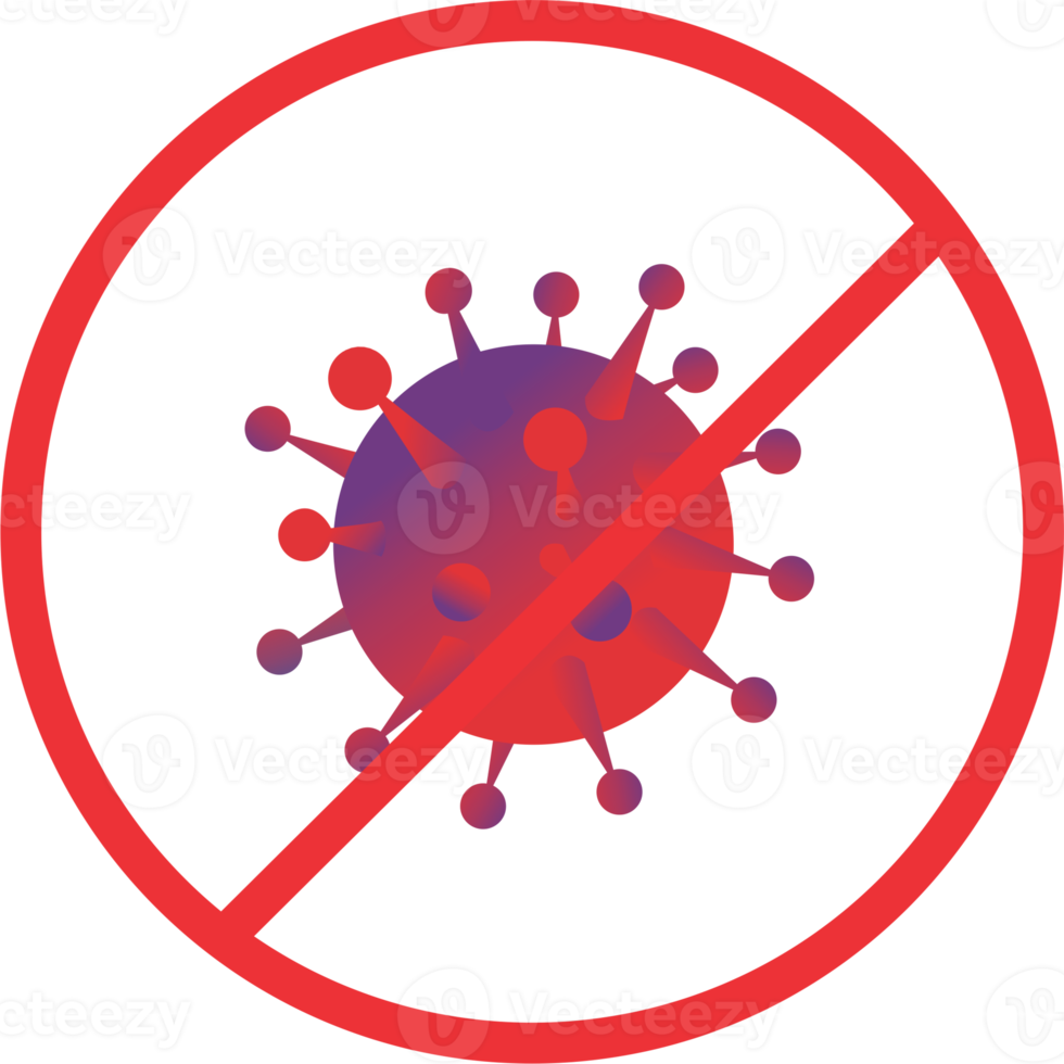 hou op coronavirus icoon PNG