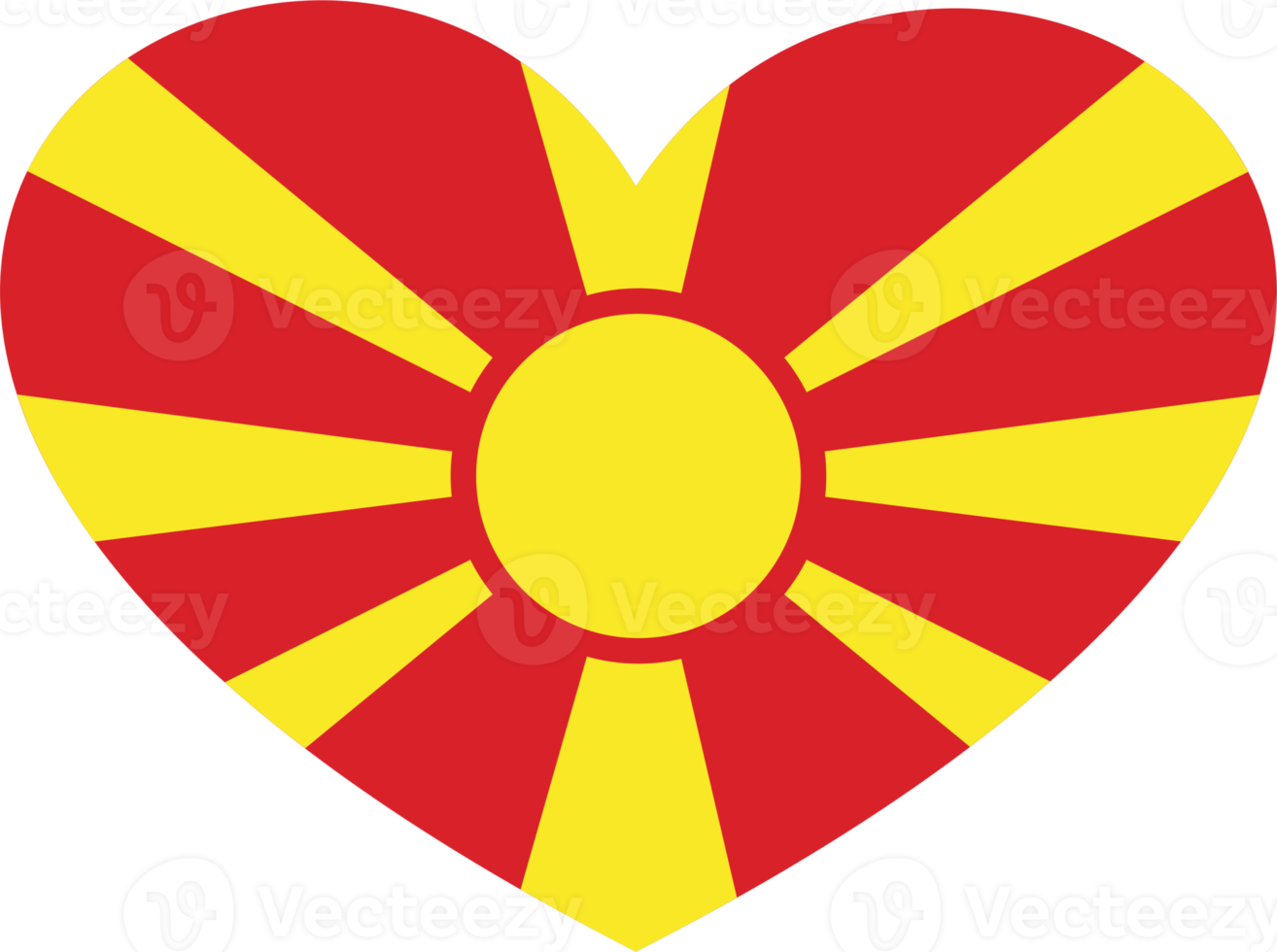 Macedônia bandeira coração forma png