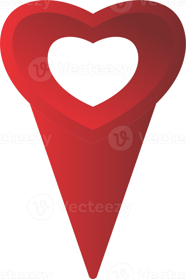 röd stift Karta plats hjärta png