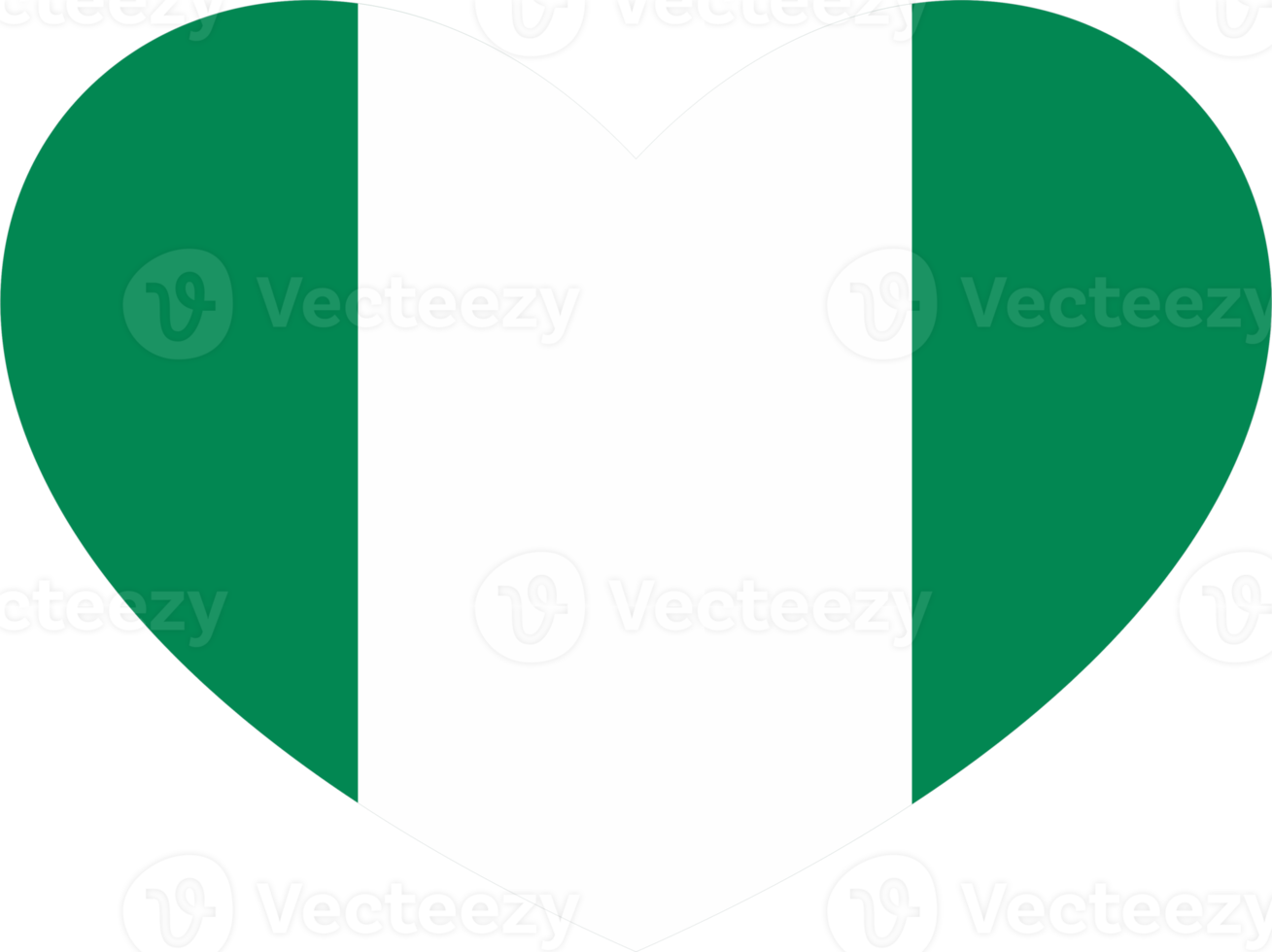 Nigeria bandiera cuore forma png