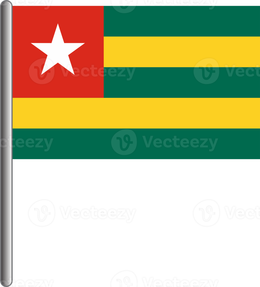 Togo flagga png