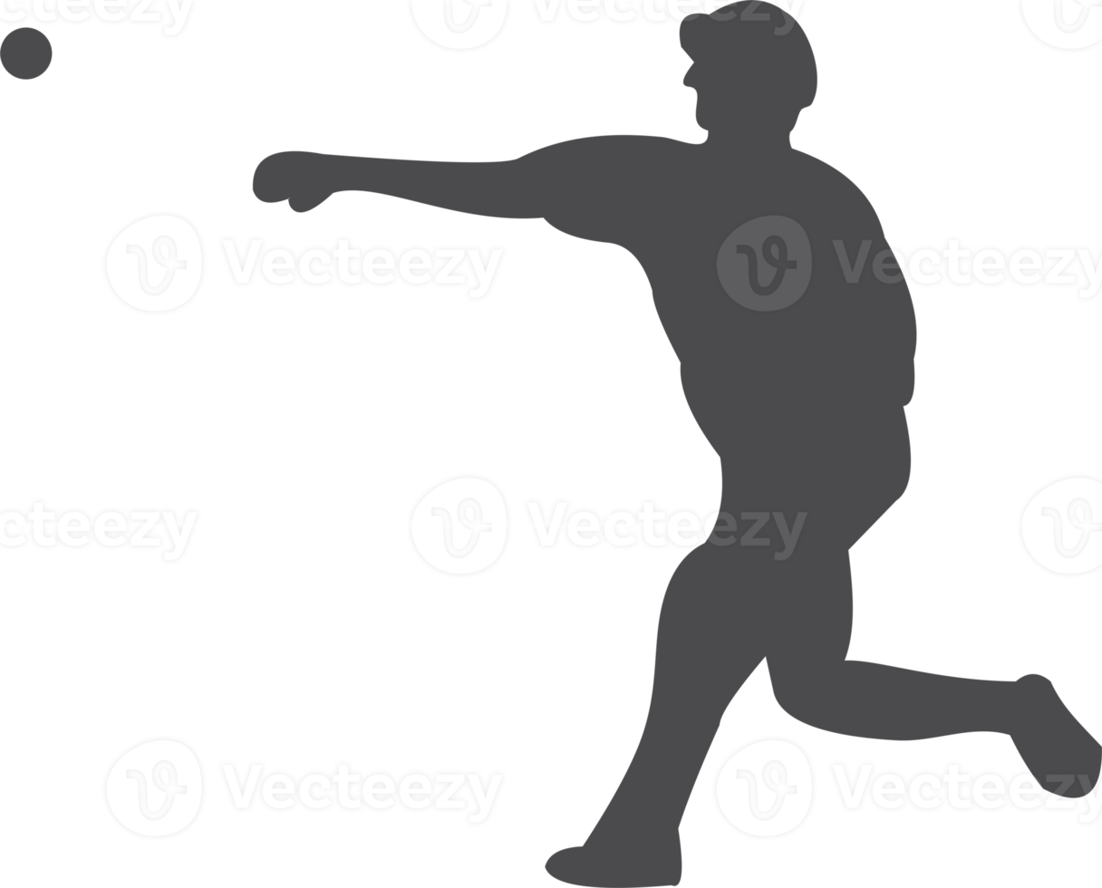 Baseball player silhouette PNG