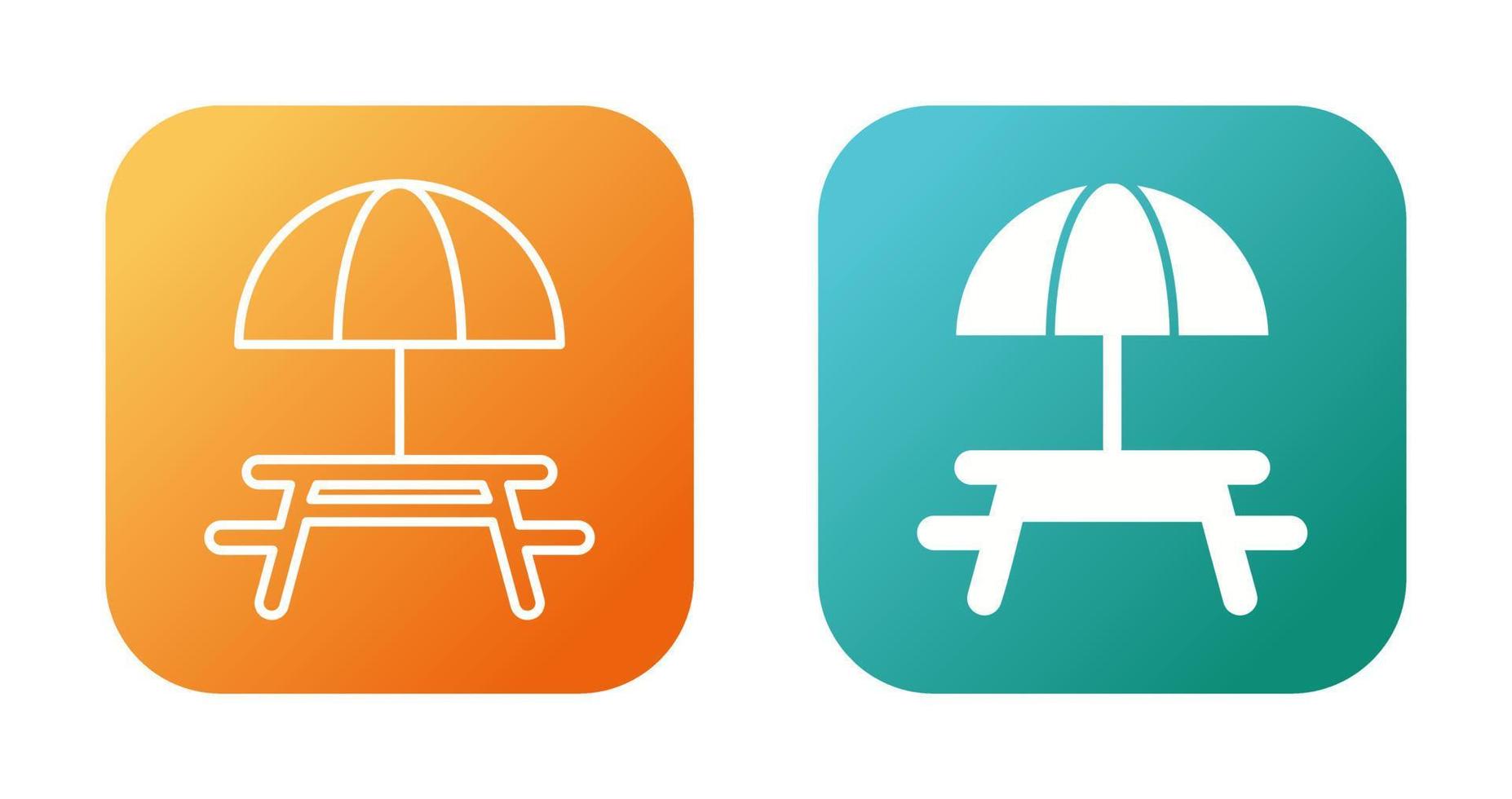 Camping Table Vector Icon