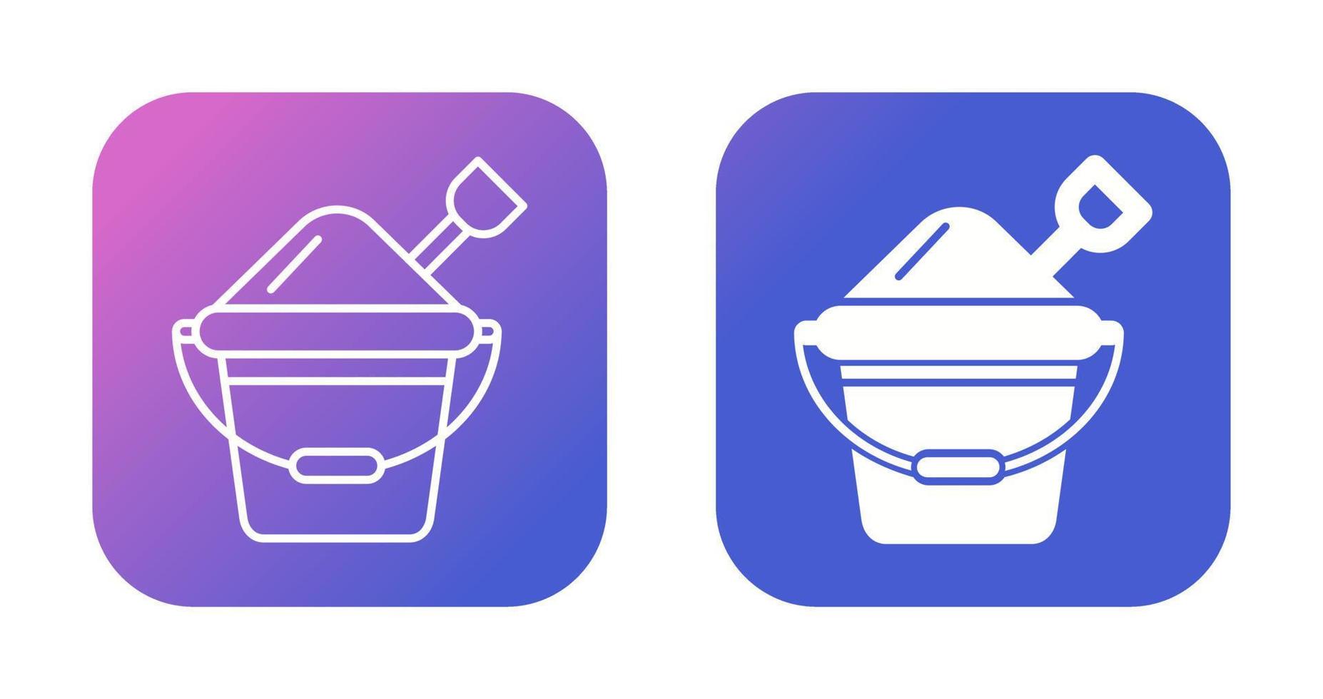 Sand Bucket Vector Icon