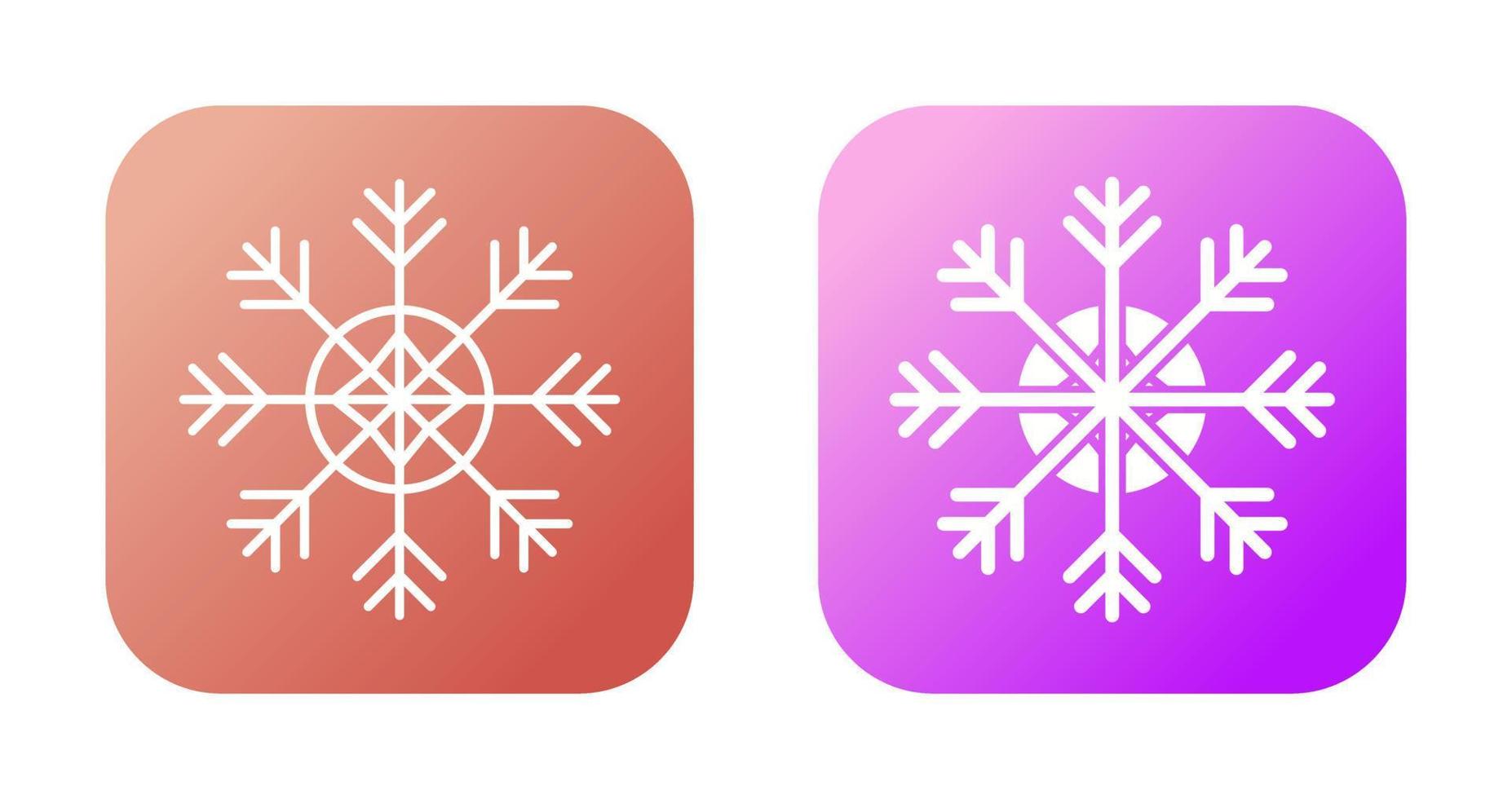 icono de vector de copo de nieve